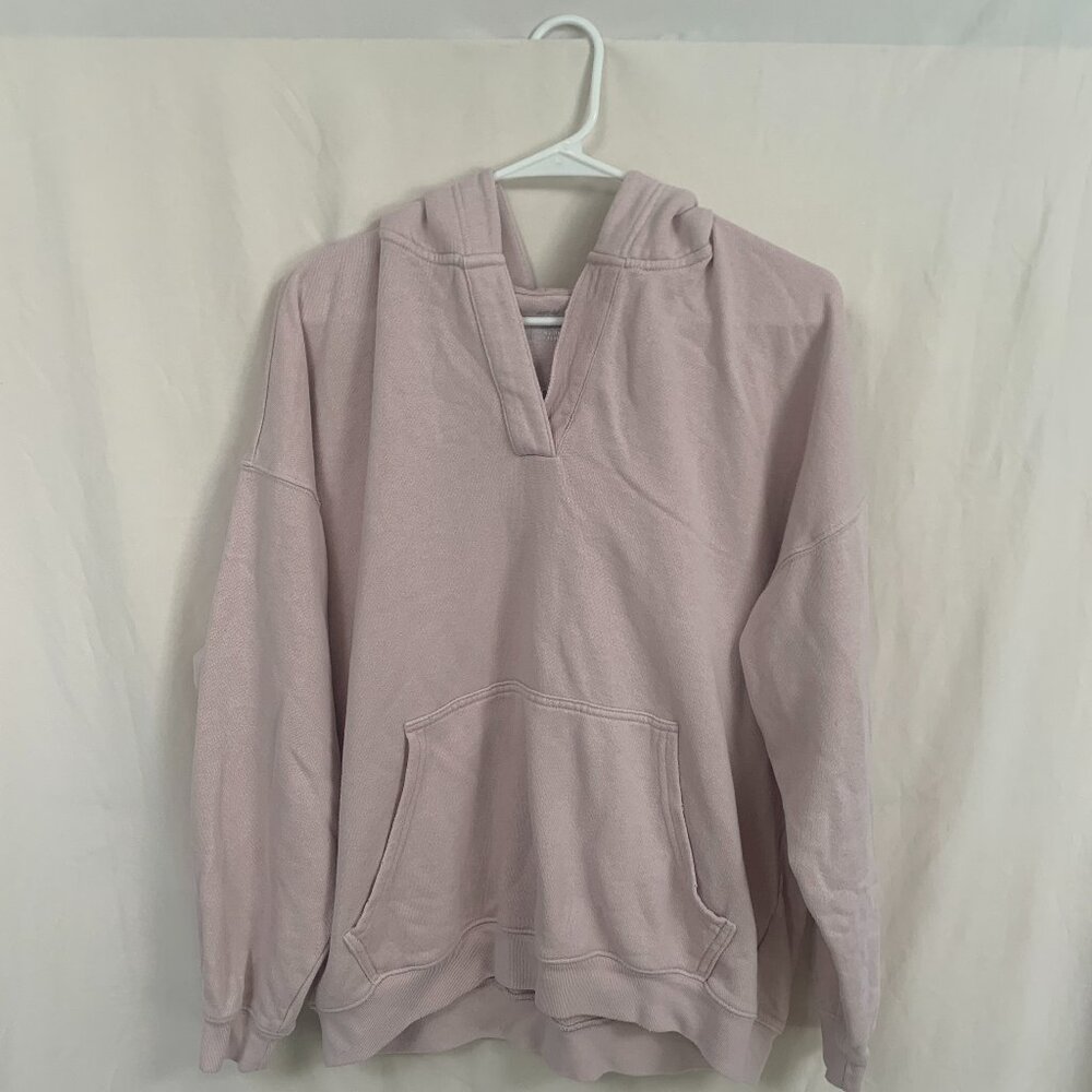 Aerie XS Pink V-Neck Sweatshirt